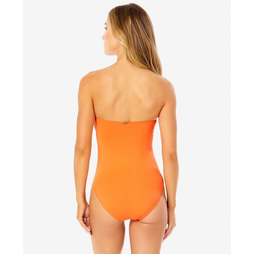 Anne Cole Twist Front Ruched One Piece Swimsuit Size 8 Peach NWT $88 - Picture 2 of 5
